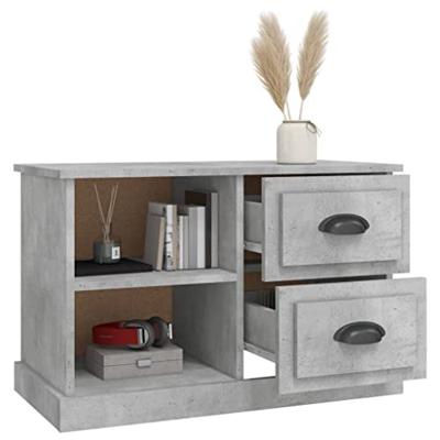 Tv-meubel 73x35,5x47,5 cm bewerkt hout betongrijs