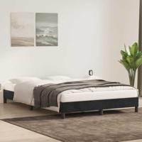 Bedframe zonder matras 160x210 cm fluweel zwart - thumbnail