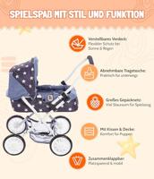 Kleine Poppenwagen Smarty - Stars Navy - thumbnail