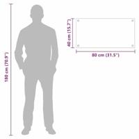 VidaXL Keuken achterwand zwart 80 x 40 cm gehard glas - thumbnail