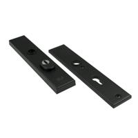 AMI Veiligheidsbeslag 251/50/15 Buiten Kt 72 Binnen Profielcilinder 72 Zwart Deurdikte 38/42 Mm. - 739720 - thumbnail