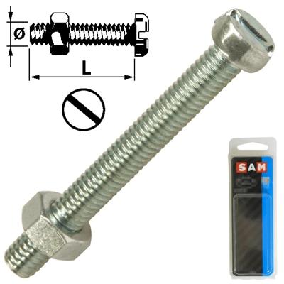 sam metaalschroef cyl. kop + moer m5 x 40 mm 10 stuks sam metaalschroef cyl. kop + moer m5 x 40 mm 10 stuks