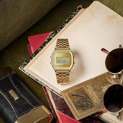 Unisex horloge Casio A158WEGV-9AEF Gouden