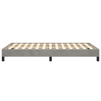 Bedframe zonder matras 120x190 cm fluweel lichtgrijs Bedframe zonder matras 120x190 cm fluweel lichtgrijs