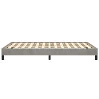Bedframe zonder matras 120x190 cm fluweel lichtgrijs - thumbnail