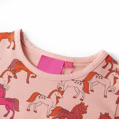 Kinderpyjama met lange mouwen paardenprint 116 lichtroze Kinderpyjama met lange mouwen paardenprint 116 lichtroze