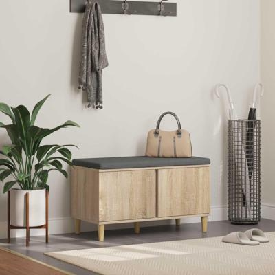 Halbank met kussen met opslag Sonoma Eiken 60 x 38 x 46 cm