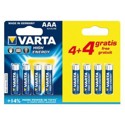 Varta AAA-Batterijen 8 stuks