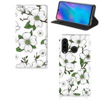 Huawei P30 Lite New Edition Smart Cover Dogwood Flowers - thumbnail
