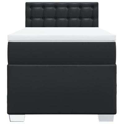 Boxspring met matras kunstleer zwart 80x200 cm
