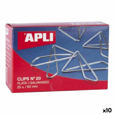 Clip Apli MARIPOSA Nº 20 Zilverkleurig Zilver 60 mm (10 Stuks)