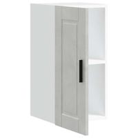 Keukenwandkast Porto bewerkt hout betongrijs - thumbnail