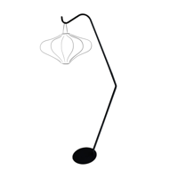 Vloerlampstandaard (voor Lumi-lantaarn) 38x213,5 cm - metaal - zwart "Lumi" - thumbnail