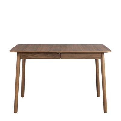 Zuiver Uitschuifbare Eettafel 'Glimps' Notenhout, kleur Bruin Zuiver Uitschuifbare Eettafel 'Glimps' Notenhout, kleur Bruin