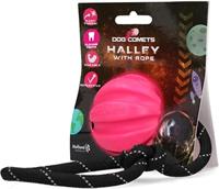 Dog Comets Ball Meteorite Roze met touw - thumbnail