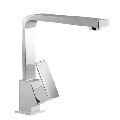 Keukenkraan Tres Cuadro | Opbouw | 360° Draaibaar | Mengkraan | 1-hendel | Vierkant | Chroom