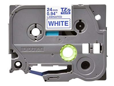 Labeltape Brother TZe, TZ TZe-253 PET Tapekleur: Wit Tekstkleur:Blauw 24 mm 8 m - thumbnail