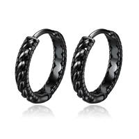 LGT JWLS Twisted Rope Oorringen - Zwart - thumbnail