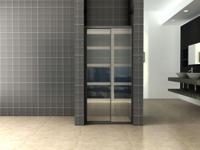 Wiesbaden Skyline schuifbare nisdeur 1000x2000 mat-zwart 8mm NANO - thumbnail