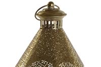 Kaarshouder Home ESPRIT Gouden Metaal Kristal 23 x 23 x 48 cm - thumbnail