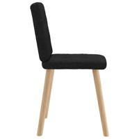 Eetkamerstoelen 2 st stof zwart - thumbnail