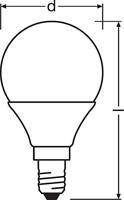 OSRAM HOMELIGHTING 4058075430990 LED-lamp Energielabel G (A - G) E14 Peer 3.3 W = 25 W Warmwit (Ø x l) 45 mm x 79 mm 1 stuk(s) - thumbnail