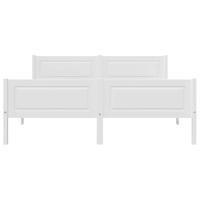 Bedframe massief grenenhout wit 140x200 cm - thumbnail