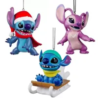 Disney Stitch Kerstballenset 3 stuks - thumbnail