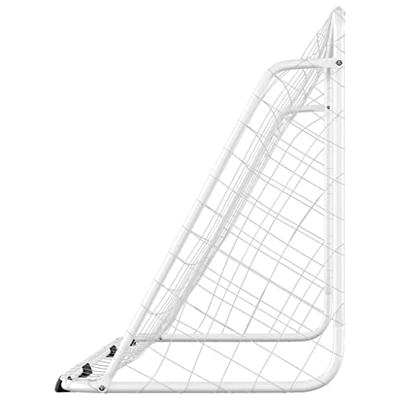 Voetbaldoel met net 180x90x120 cm staal wit Voetbaldoel met net 180x90x120 cm staal wit