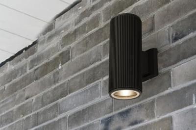 Searchlight Grote up- & downlighterSplot 27cm zwart - 6872BK