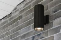 Searchlight Grote up- & downlighterSplot 27cm zwart - 6872BK - thumbnail