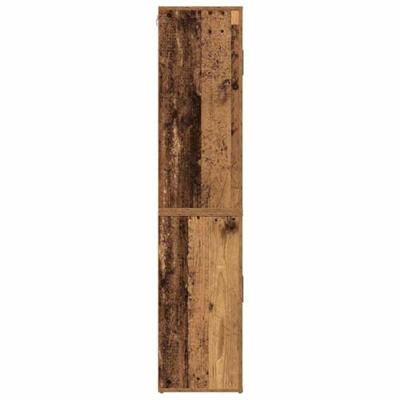 Hoge kast Oudhout 80 x 33 x 150 cm Bewerkt hout