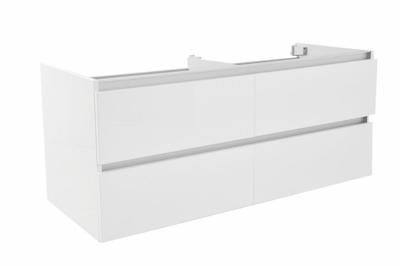 Vision onderkast met 4 laden 2 uitsparingen 120 x 46 cm glans wit