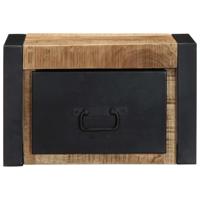 Nachtkastje 40x35x25 cm massief ruw mangohout - thumbnail