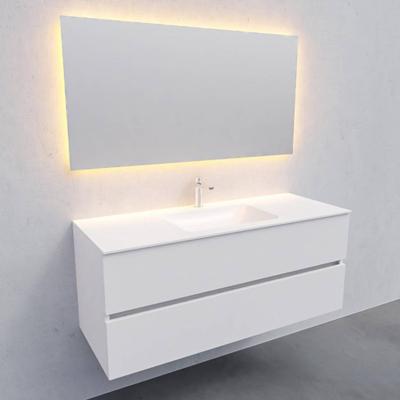 Badkamermeubel Solid Surface AQS Oslo 120x46 cm Midden Mat Wit Boss & Wessing