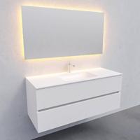 Badkamermeubel Solid Surface AQS Oslo 120x46 cm Midden Mat Wit Boss & Wessing - thumbnail
