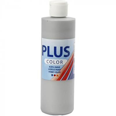 Plus Color acrylverf, zilver, 250 ml/ 1 fles
