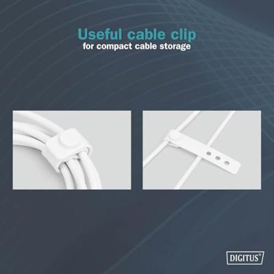 Digitus USB-C-kabel USB 2.0 USB-C stekker 0.50 m Wit (mat) Uitstekende verouderingseigenschappen, Flexibel, Flexibele binnenader, Bestand tegen wisselende