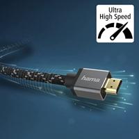 Hama Ultra high-speed HDMI-kabel, connector-connector, 8K, metaal, 2,0 m TV accessoire Zwart - thumbnail