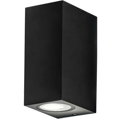 LED Tuinverlichting - Buitenlamp - Prixa Hoptron - Up en Down - GU10 Fitting - Vierkant - Mat Zwart - Aluminium - Philips - CorePro 830 36D - 3W - Warm Wit 3000K - Dimbaar