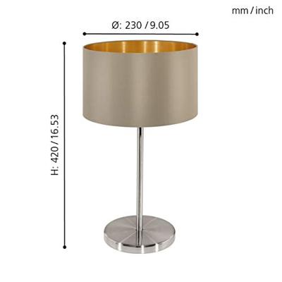 Eglo Landelijke tafellampMaserlo Beige/Goud - 31629