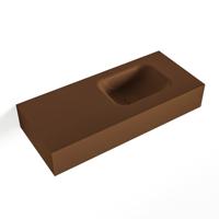 MONDIAZ LEX Rust vrijhangende solid surface wastafel 70cm. Positie wasbak rechts - thumbnail