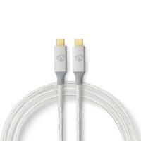 Nedis USB-Kabel | USB-C Male naar USB-C Male | 2 m | 1 stuks - CCTB64020AL20 CCTB64020AL20 - thumbnail