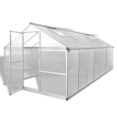 vidaXL Broeikas versterkt aluminium 10,53 m²