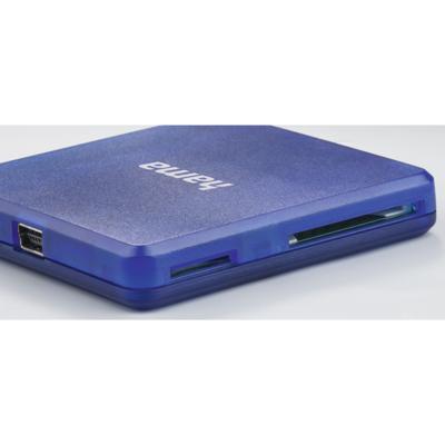 Hama USB-2.0-multi-kaartlezer SD/microSD/CF Blauw