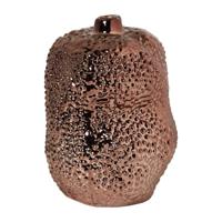 Vaasje lang - koperkleurig - ø11x15.5 cm - thumbnail