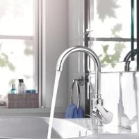 Grohe Wastafelkraan Feel 1-gats L-size met Hoge Draaibare Uitloop Chroom - thumbnail