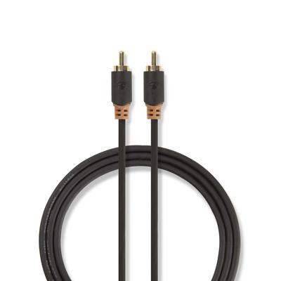 Nedis CABW24170AT20 Digitale Audiokabel Rca Male Rca Male Verguld 2.00 M Rond Pvc Antraciet Doos