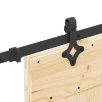 Schuifdeur met beslag 95x210 cm massief grenenhout - thumbnail