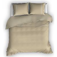 Flanellen Dekbedovertrek Duchesse Zand/Wit-240 x 200/220 cm - thumbnail